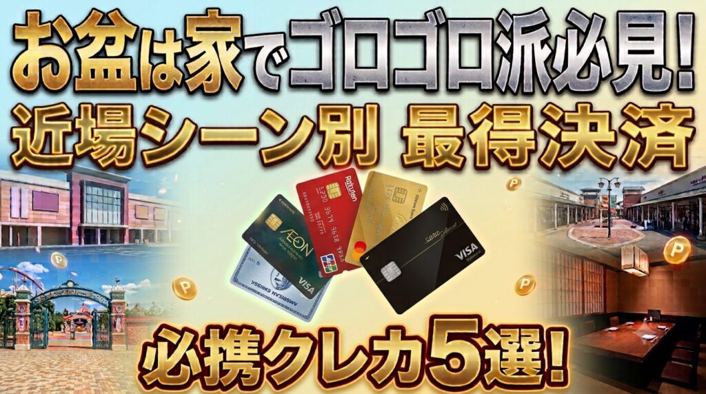 【2026年版】お盆は近場派こそお得！イオン・アウトレット・遊園地・外食で得するクレジットカード完全ガイド