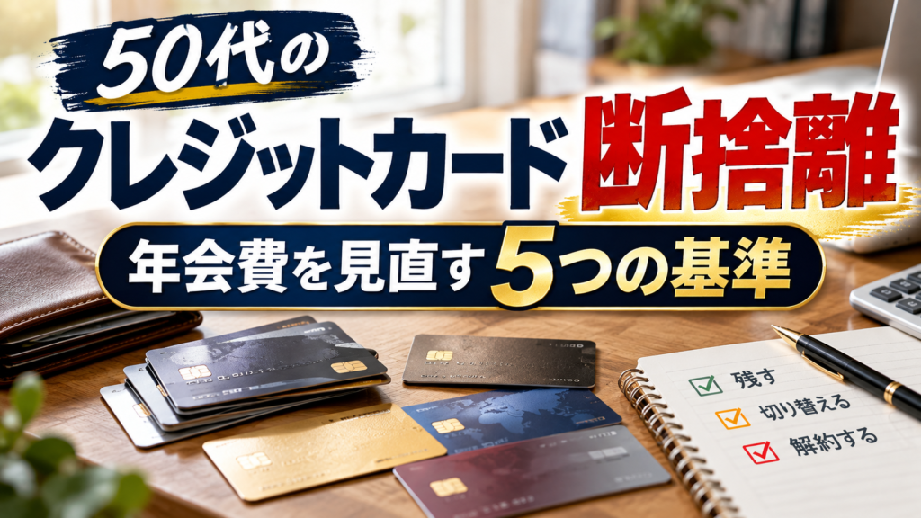 【アラフィフ向け】クレジットカード整理のやり方｜年会費の損益計算とダウングレードで失敗しない手順