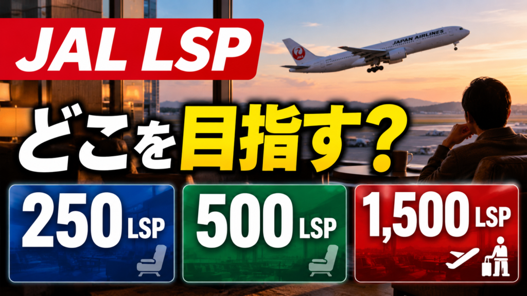 【2026年10月】JAL LSP 250・500・1,500どれを目指す？年間搭乗回数で決める目安