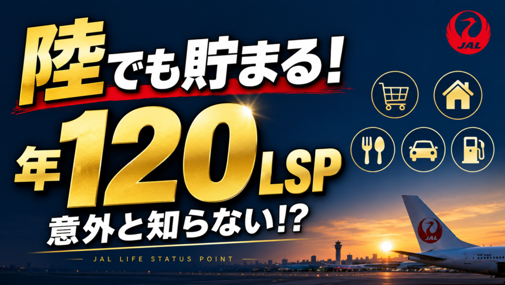 飛行機に乗らなくてもJGCを目指せる？日常生活で年間120LSP＋αを積み上げる方法【JAL LSPの貯め方】
